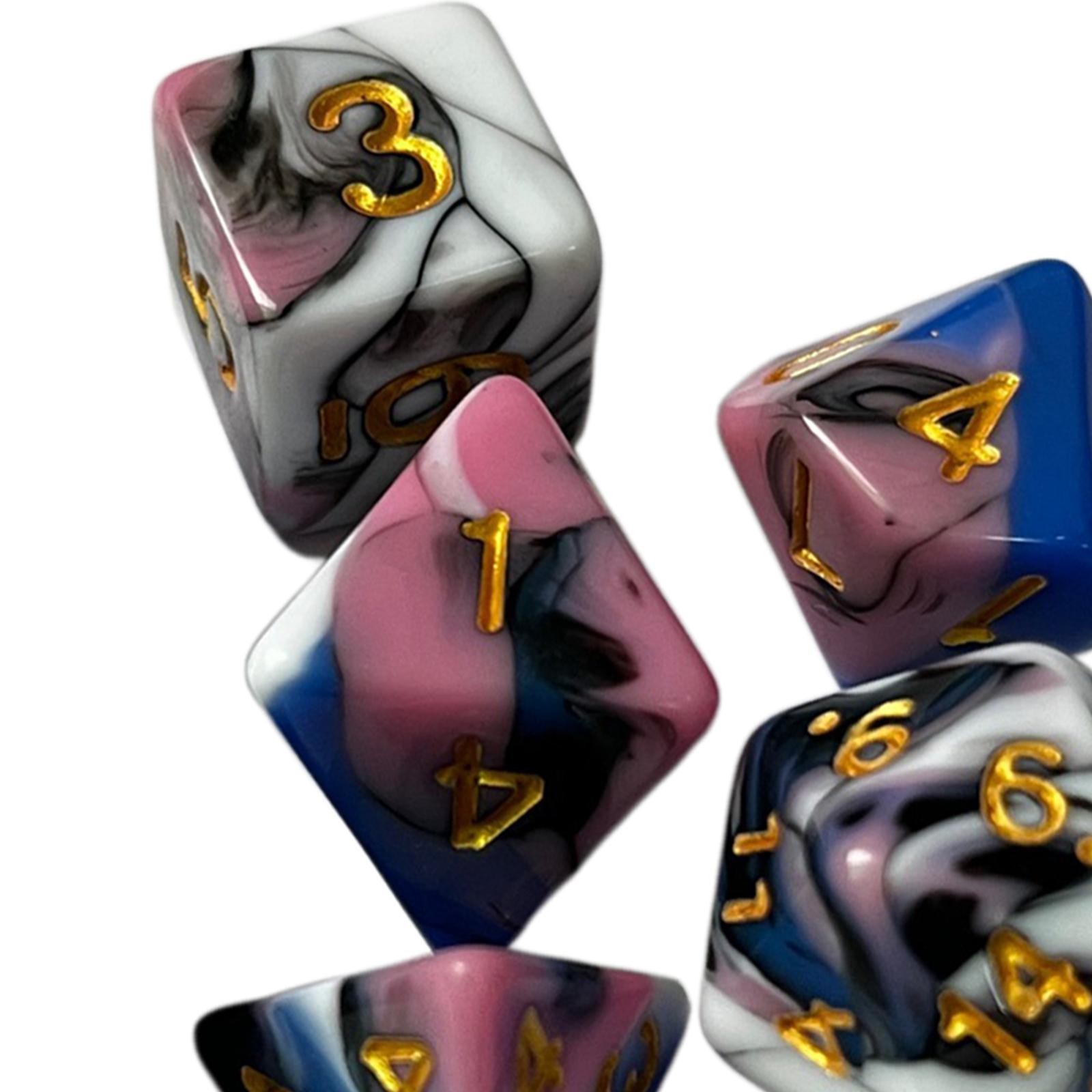 Board Game Roleplay - Akrilik Oymalı Çokgenli Zarlar Çok Boyutlu