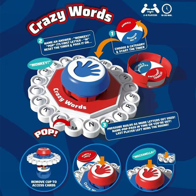 Board Game Quick - Çılgın Kelimeler İngilizce Masa Oyunu Hızlı