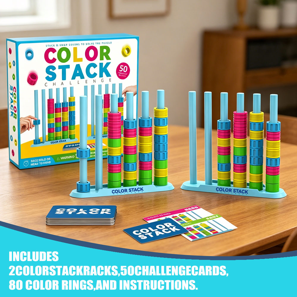 Board Game Quick - Renk İstifleme Yarışması Eğlenceli Partiler ve
