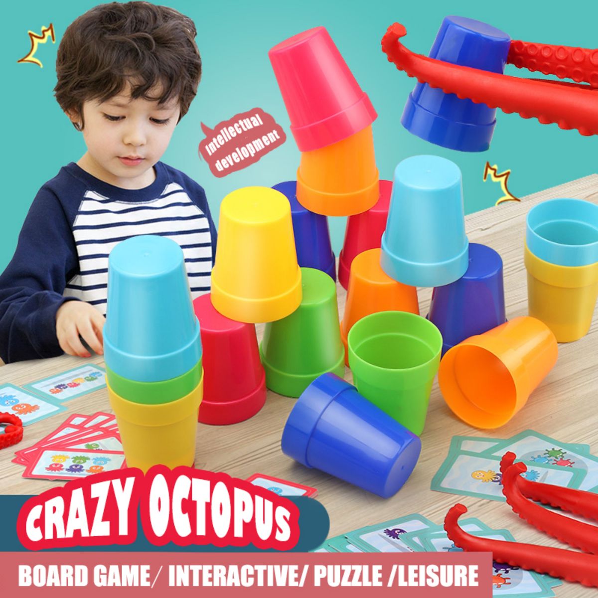 Board Game Quick - Çılgın ahtapot ebeveyn-çocuk interaktif tahta oyun