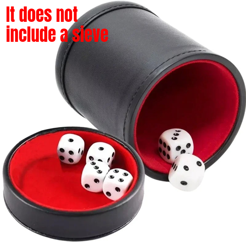 Board Game Yahtzee - Kapaklı Zar Seti - Yeşil/Kırmızı Keçe