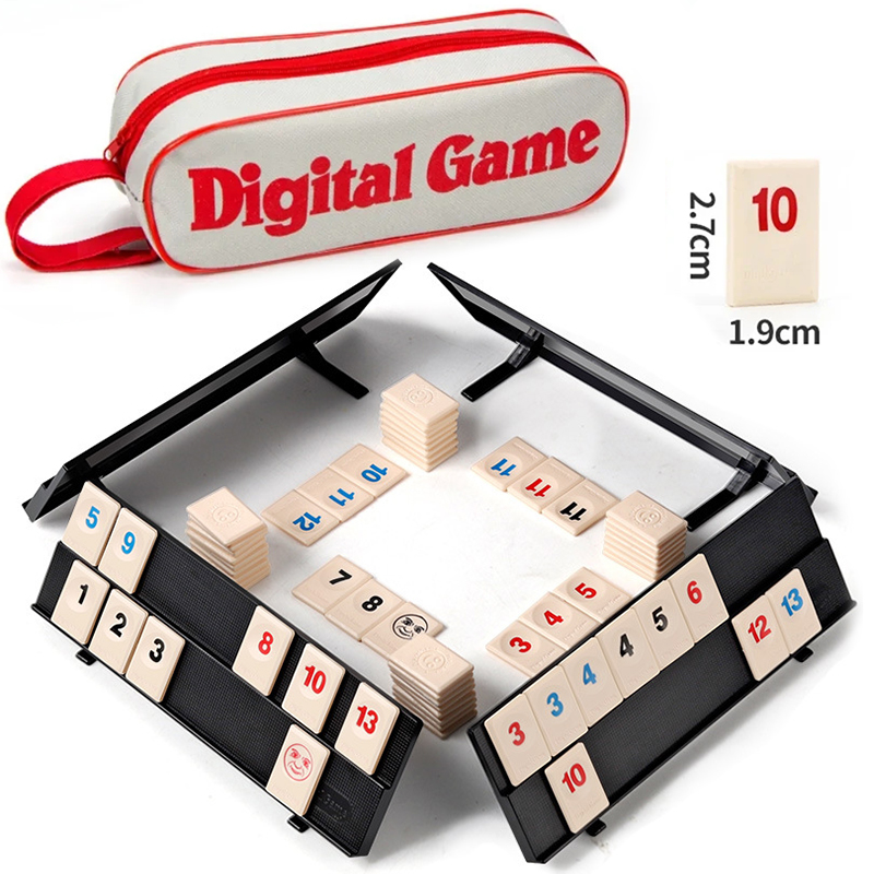 Board Game Master - 4 Raflı Rummy Cube Oyunu, Taşınabilir