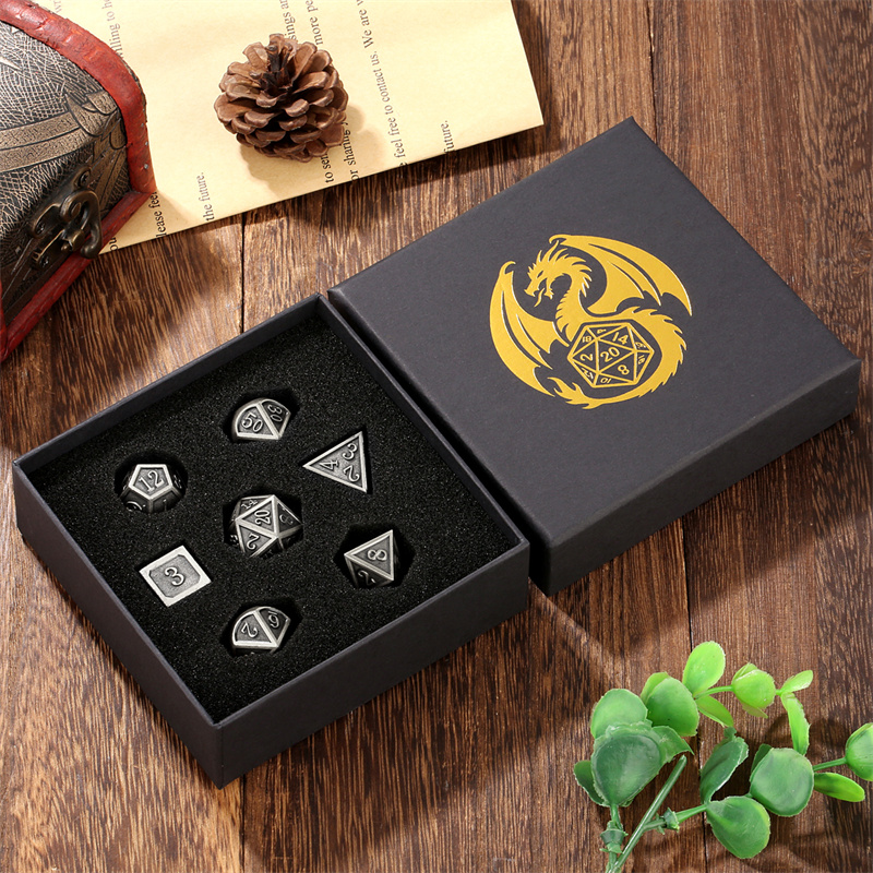 7 adet/takım Metal Çokyüzlü Za - Board Game Roleplay incelemesi ve fiyatı