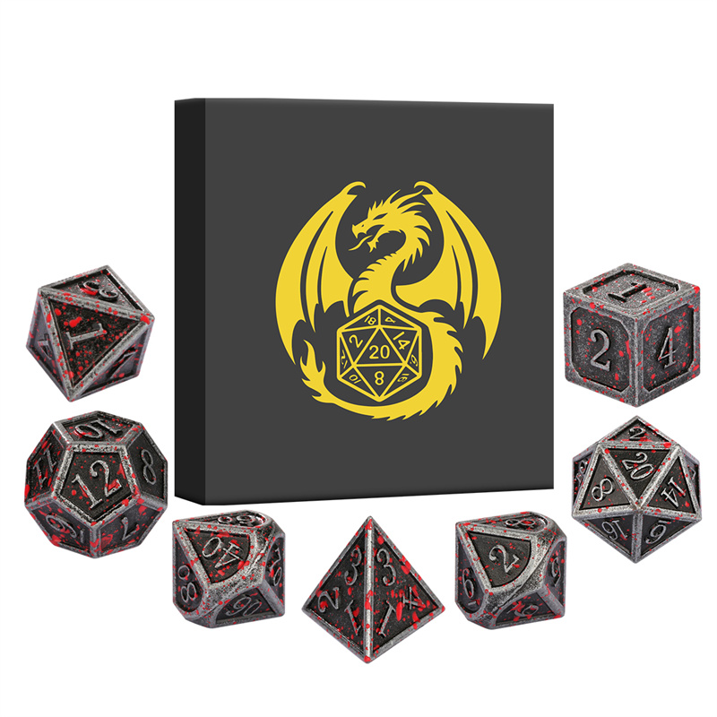 7 adet/takım Metal Çokyüzlü Za - Board Game Roleplay incelemesi ve fiyatı
