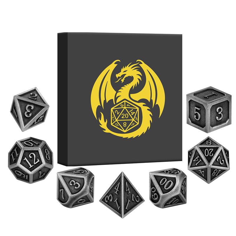 7 adet/takım Metal Çokyüzlü Za - Board Game Roleplay incelemesi ve fiyatı
